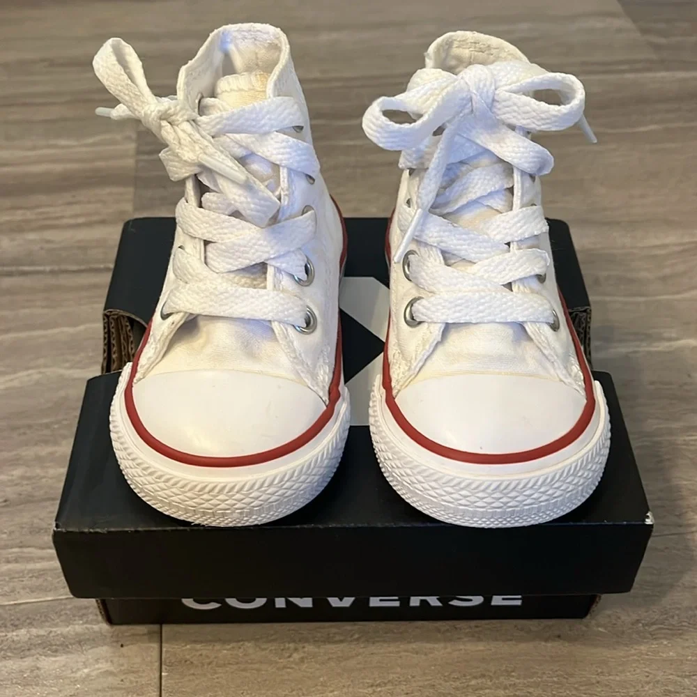 Converse Infant All Star White Hi Top Chuck Taylor